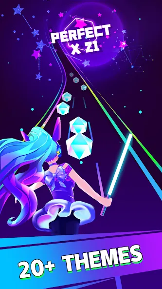 Beat Dancing EDM:music game (Бит Дэнсинг ЭДМ) [МОД: Меню, Бесконечные монеты и Открытые уровни] Screenshot 2