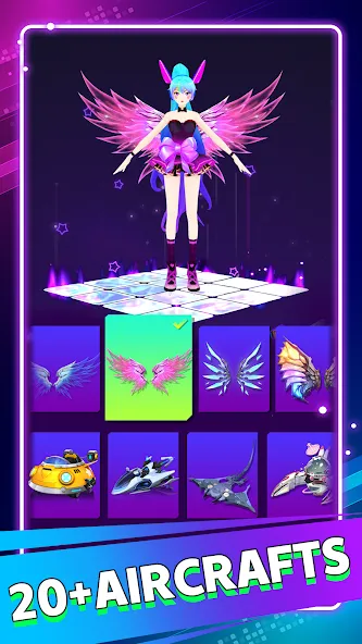 Beat Dancing EDM:music game (Бит Дэнсинг ЭДМ) [МОД: Меню, Бесконечные монеты и Открытые уровни] Screenshot 5
