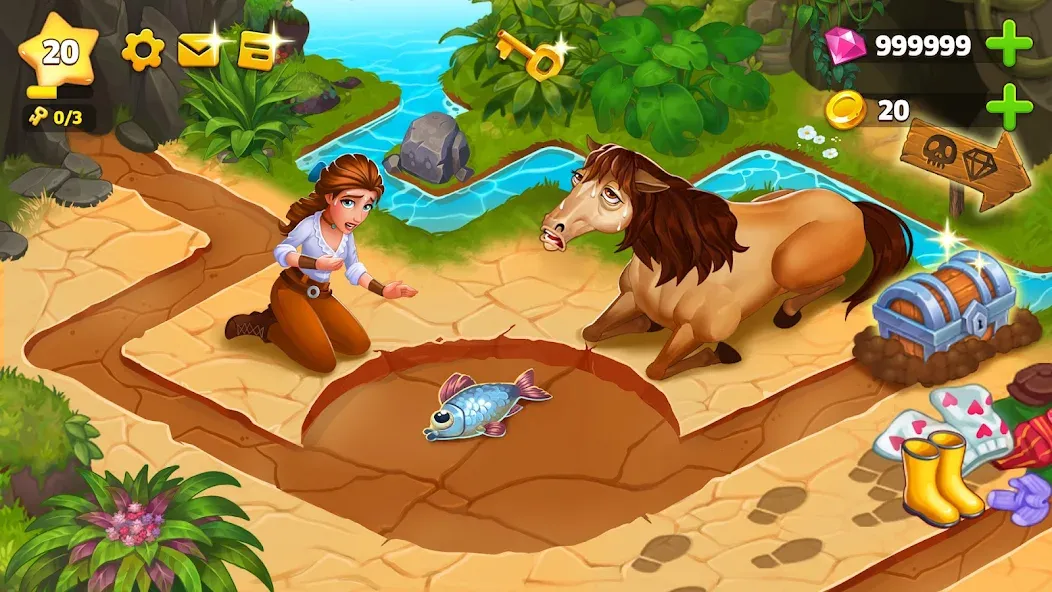 Island Hoppers: Jungle Farm (Айслэнд Квеставэй) [МОД: Деньги, Монеты и Меню MOD] Screenshot 1