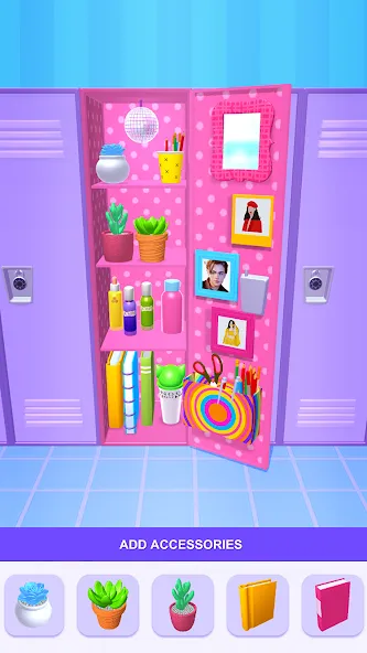 DIY Locker 3D (ДИУАЙ Локер 3Д) [МОД: Все открыто, Дополнительные деньги и Меню MOD] Screenshot 1