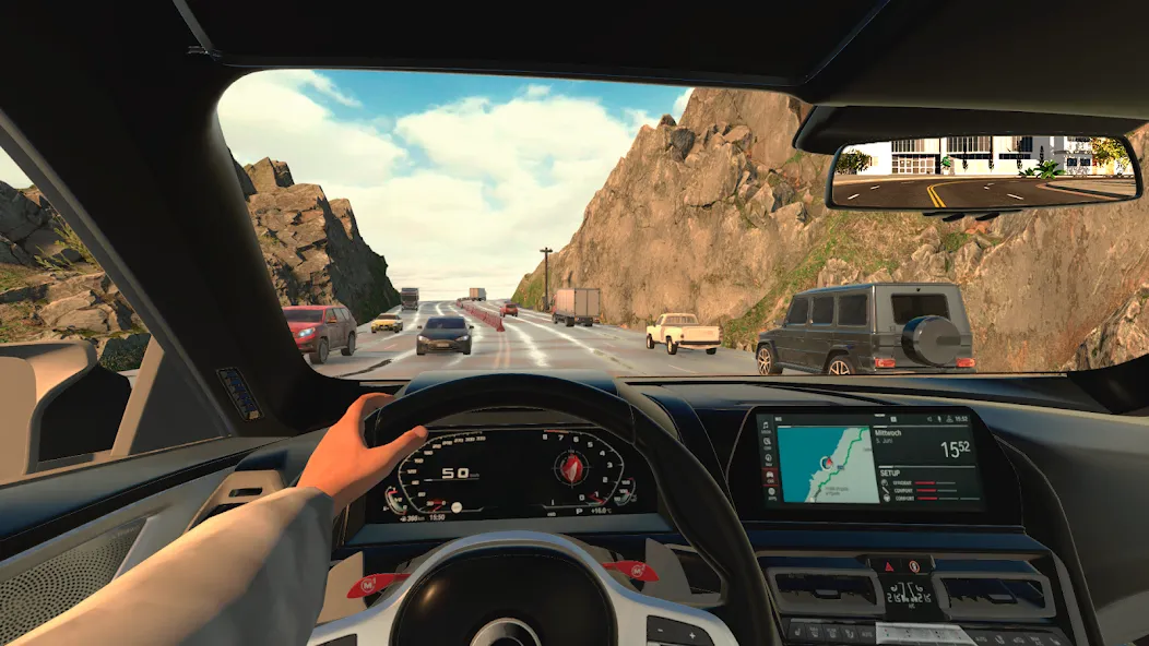 Drive Simulator: Traffic Race [МОД: Много монет, Открытые уровни и Мега MOD] Screenshot 4