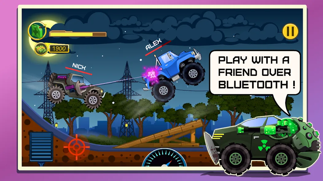 Mad Hill Racing: Bluetooth (Мад Хилл Рейсинг) [МОД: Меню, Бесконечные монеты и Открытые уровни] Screenshot 1