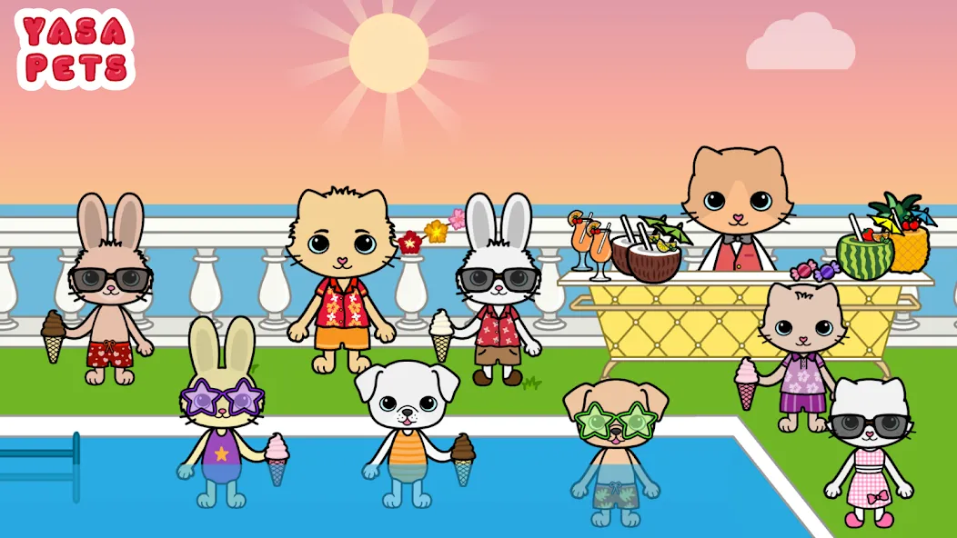 Yasa Pets Vacation (Яса Петс Вакейшн) [МОД: Бесконечные деньги, Монеты и Мега MOD] Screenshot 3