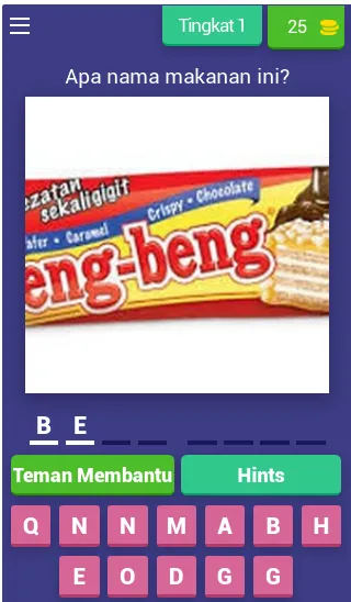 Tebak Makanan Ringan Indonesia (Гаме маканан Ринган) [МОД: Меню, Бесконечные монеты и Открытые уровни] Screenshot 1