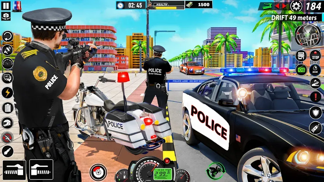 Police Moto Bike Chase Crime (Полицейская мотоциклетная погоня за преступником) [МОД: Бесконечные деньги, Монеты и Мега MOD] Screenshot 1