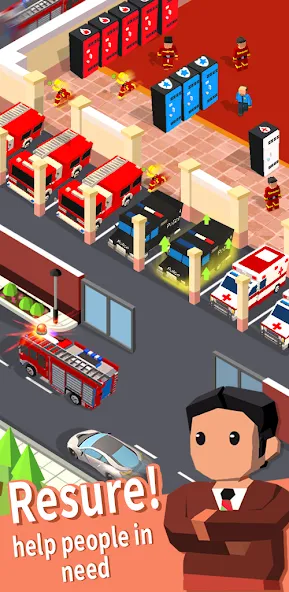 Idle Rescue Tycoon (Айдл Рескью Тайкун) [МОД: Деньги, Монеты и Меню MOD] Screenshot 1
