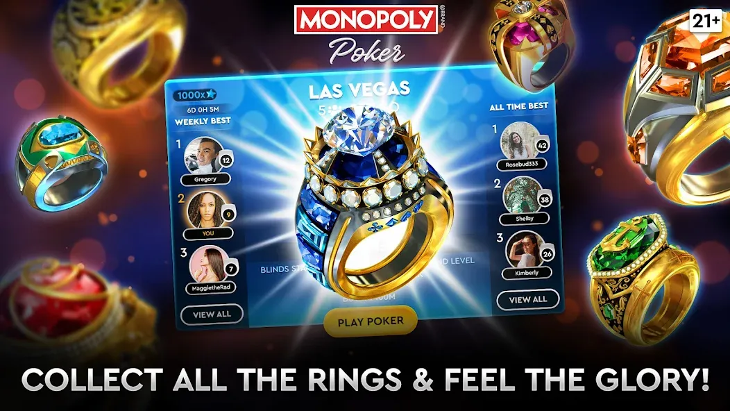 MONOPOLY Poker - Texas Holdem (МОНОПОЛИЯ Покер) [МОД: Много денег, Монет и Все открыто] Screenshot 4