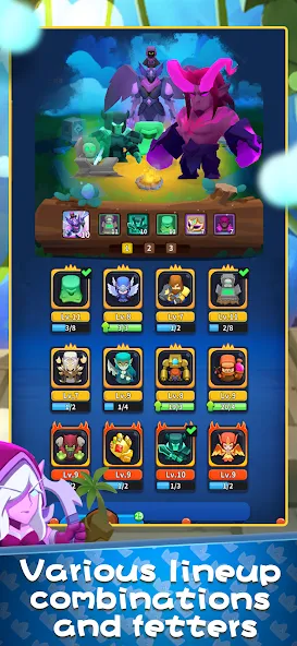 Merge Heroes: Tower Defense (Мердж Хероес) [МОД: Меню, Бесконечные монеты и Открытые уровни] Screenshot 5