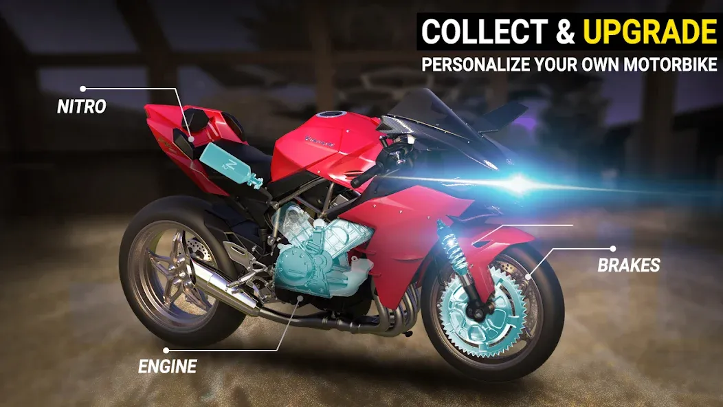 Speed Moto Dash:Real Simulator (Спид Мото Дэш) [МОД: Много монет, Открытые уровни и Мега MOD] Screenshot 2