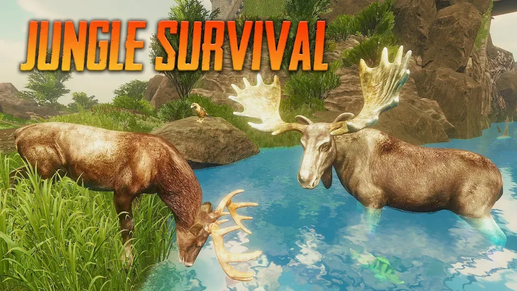 The Moose - Animal Simulator (Зе Мус) [МОД: Много монет, Открытые уровни и Мега MOD] Screenshot 1