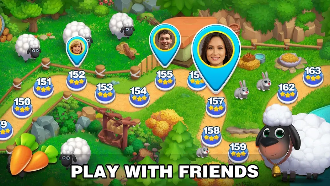 Solitaire Farm: Card Games (Соляр Фарм) [МОД: Меню, Бесконечные монеты и Открытые уровни] Screenshot 4