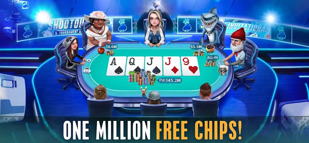 HD Poker: Texas Holdem Casino (ХД Покер) [МОД: Много монет, Открытые уровни и Мега MOD] Screenshot 1