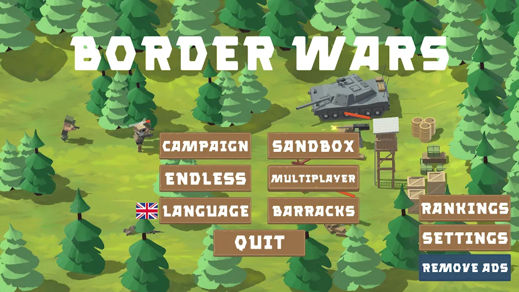 Border Wars: Army Simulator [МОД: Много денег, Монет и Все открыто] Screenshot 1