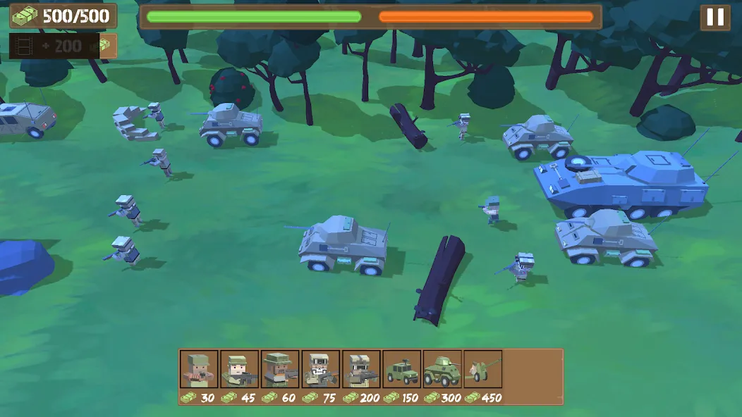 Border Wars: Army Simulator [МОД: Много денег, Монет и Все открыто] Screenshot 5