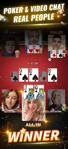 PokerGaga: Texas Holdem Live (ПокерГага) [МОД: Много денег, Монет и Все открыто] Screenshot 1