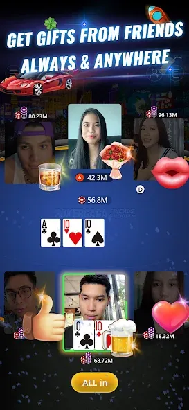 PokerGaga: Texas Holdem Live (ПокерГага) [МОД: Много денег, Монет и Все открыто] Screenshot 2