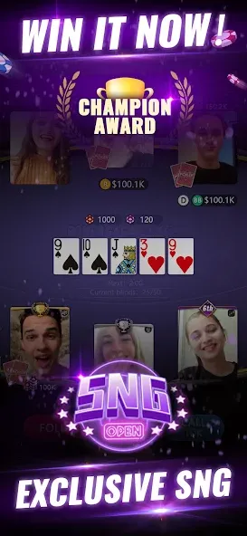 PokerGaga: Texas Holdem Live (ПокерГага) [МОД: Много денег, Монет и Все открыто] Screenshot 3