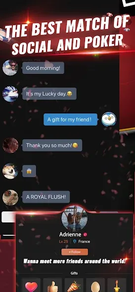 PokerGaga: Texas Holdem Live (ПокерГага) [МОД: Много денег, Монет и Все открыто] Screenshot 4