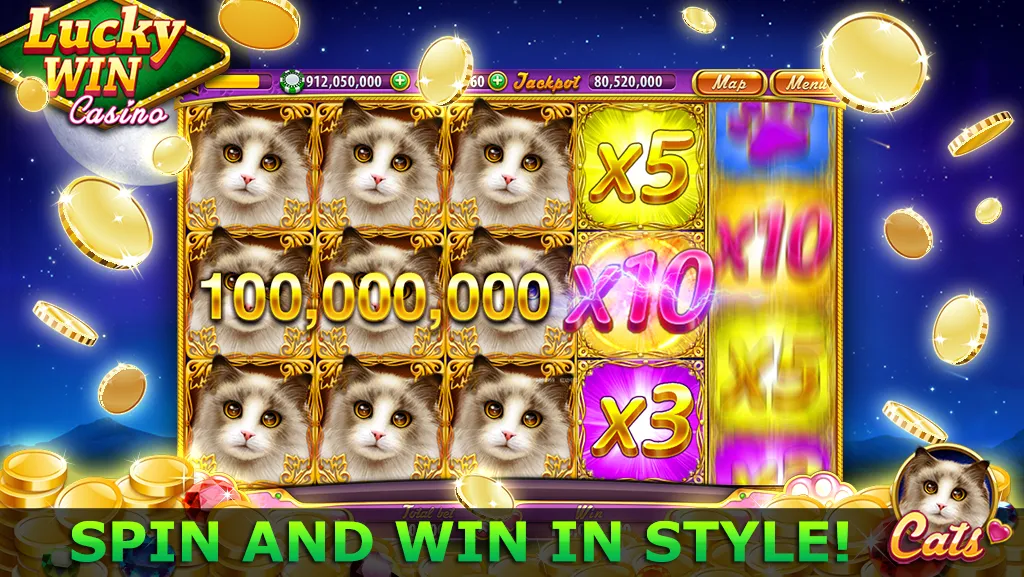 Lucky Win Casino™ SLOTS GAME (Лаки Вин казино СЛОТЫ ИГРА) [МОД: Много денег, Монет и Все открыто] Screenshot 1