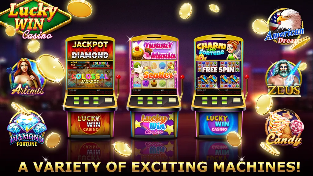 Lucky Win Casino™ SLOTS GAME (Лаки Вин казино СЛОТЫ ИГРА) [МОД: Много денег, Монет и Все открыто] Screenshot 2