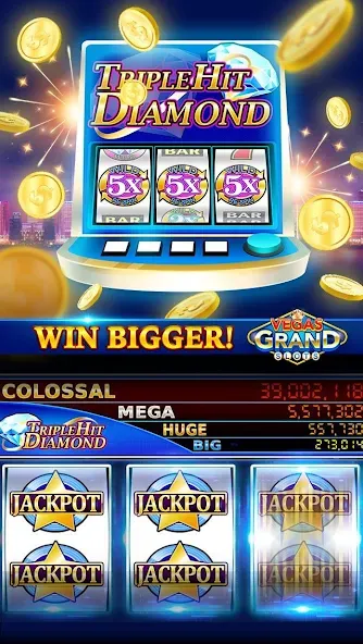 Vegas Grand Slots:Casino Games (Вегас Гранд Слоты) [МОД: Много денег, Монет и Все открыто] Screenshot 5