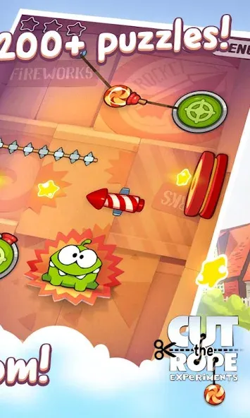Cut the Rope: Experiments (Кат зе Роуп) [МОД: Деньги, Монеты и Меню MOD] Screenshot 2