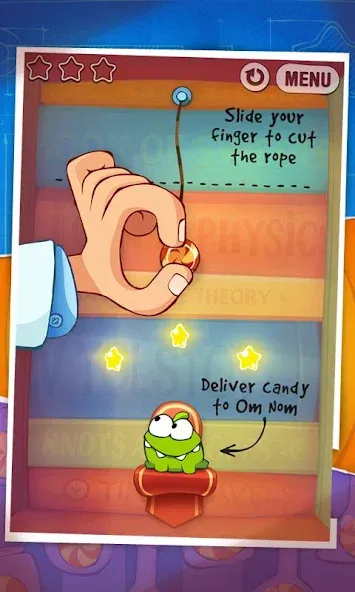 Cut the Rope: Experiments (Кат зе Роуп) [МОД: Деньги, Монеты и Меню MOD] Screenshot 5