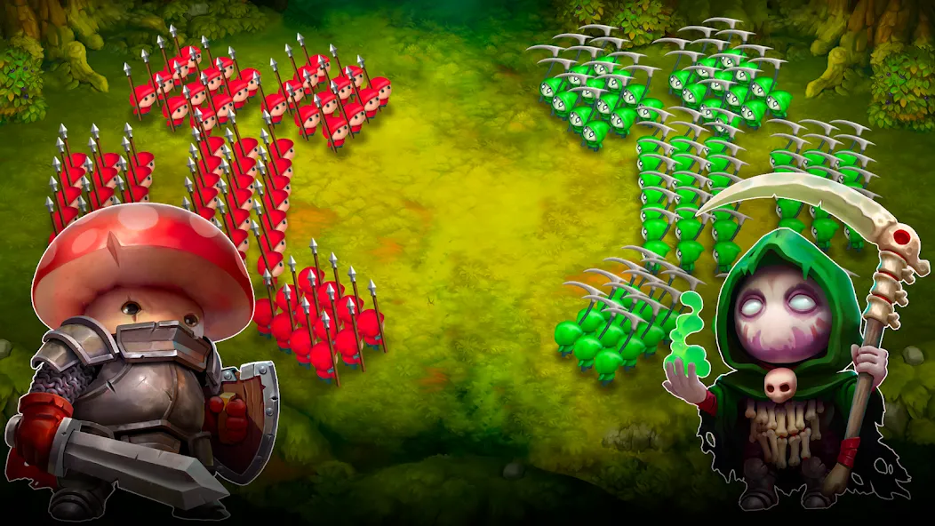Mushroom Wars 2: RTS Strategy (Мушрум Варс 2) [МОД: Все открыто, Дополнительные деньги и Меню MOD] Screenshot 2