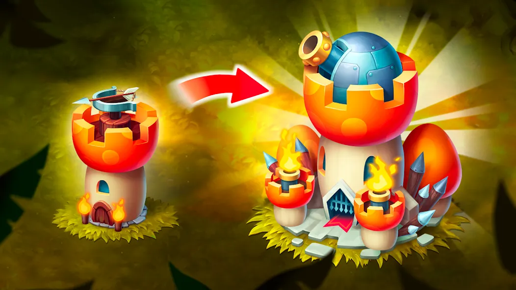 Mushroom Wars 2: RTS Strategy (Мушрум Варс 2) [МОД: Все открыто, Дополнительные деньги и Меню MOD] Screenshot 3