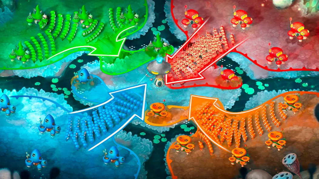 Mushroom Wars 2: RTS Strategy (Мушрум Варс 2) [МОД: Все открыто, Дополнительные деньги и Меню MOD] Screenshot 4