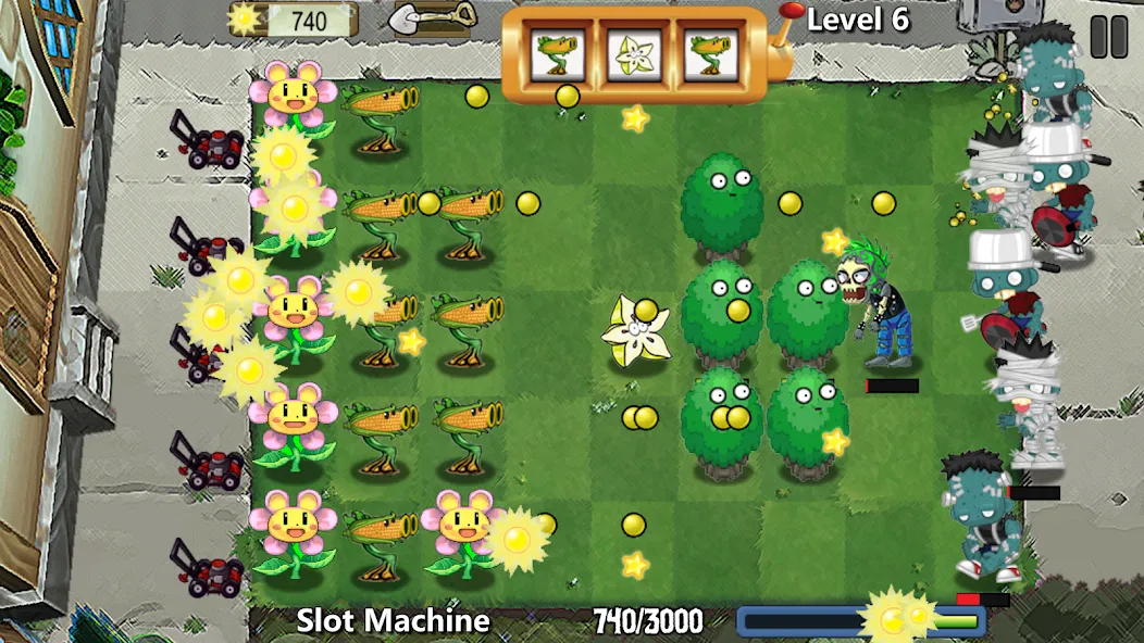 Plants' War [МОД: Меню, Бесконечные монеты и Открытые уровни] Screenshot 1