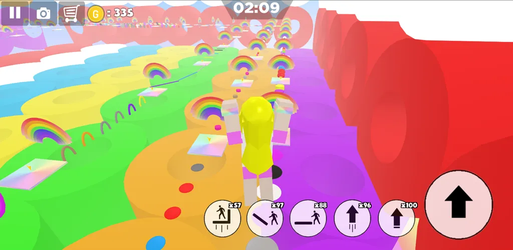 Rainbow Parkour sweet Girl (Рейнбоу Паркур милая девушка) [МОД: Деньги, Монеты и Меню MOD] Screenshot 1
