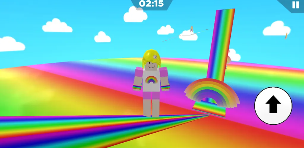Rainbow Parkour sweet Girl (Рейнбоу Паркур милая девушка) [МОД: Деньги, Монеты и Меню MOD] Screenshot 2