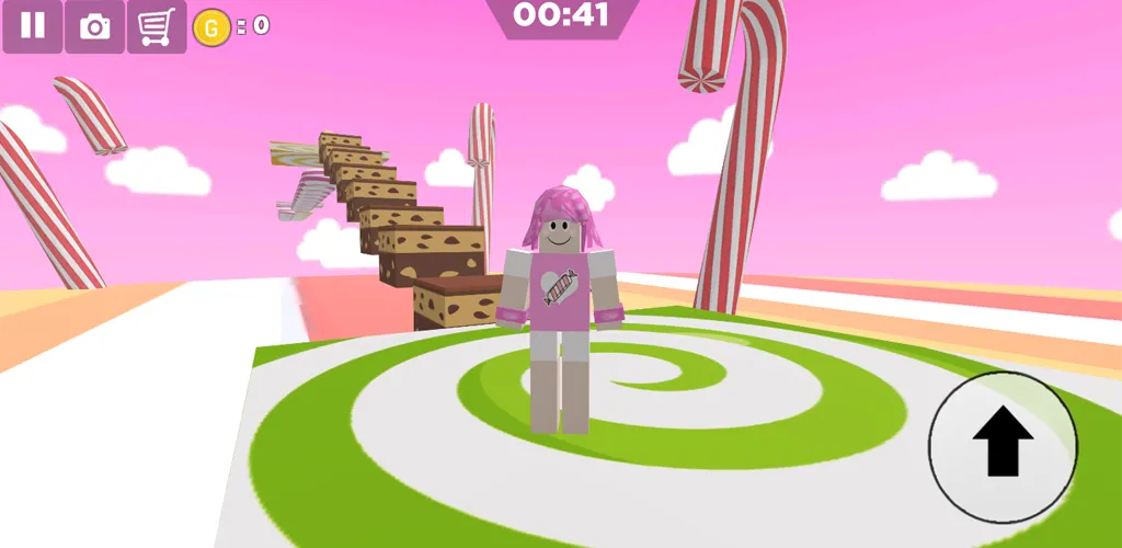 Candy Parkour Sweet girl (Кенди Паркур Свит грл) [МОД: Деньги, Монеты и Меню MOD] Screenshot 1