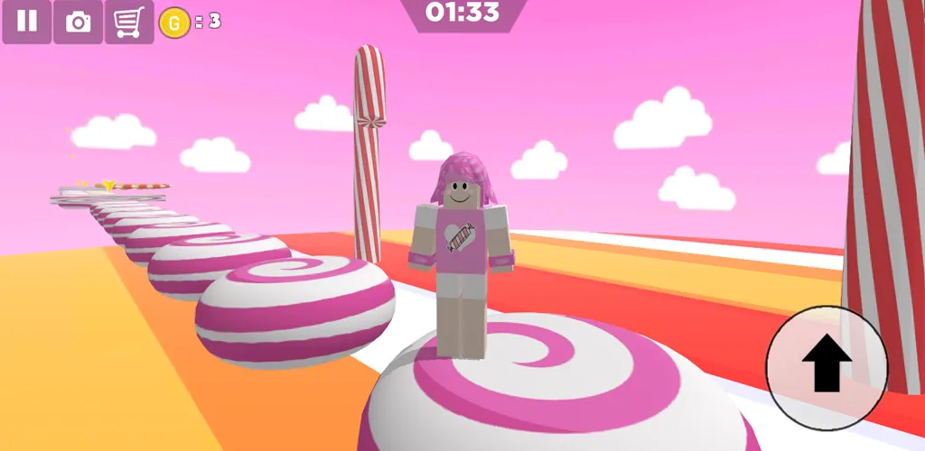 Candy Parkour Sweet girl (Кенди Паркур Свит грл) [МОД: Деньги, Монеты и Меню MOD] Screenshot 2