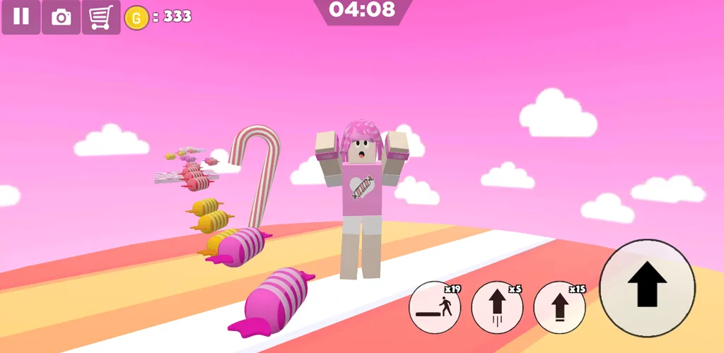 Candy Parkour Sweet girl (Кенди Паркур Свит грл) [МОД: Деньги, Монеты и Меню MOD] Screenshot 4