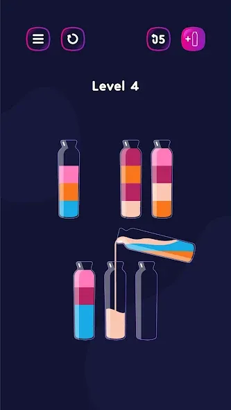 Get Color - Water Sort Puzzle [МОД: Деньги, Монеты и Меню MOD] Screenshot 5