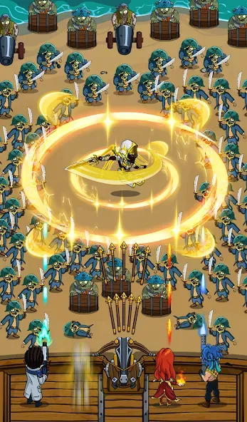 Zombie War Idle Defense Game (Зомби Война) [МОД: Бесконечные деньги, Монеты и Мега MOD] Screenshot 1