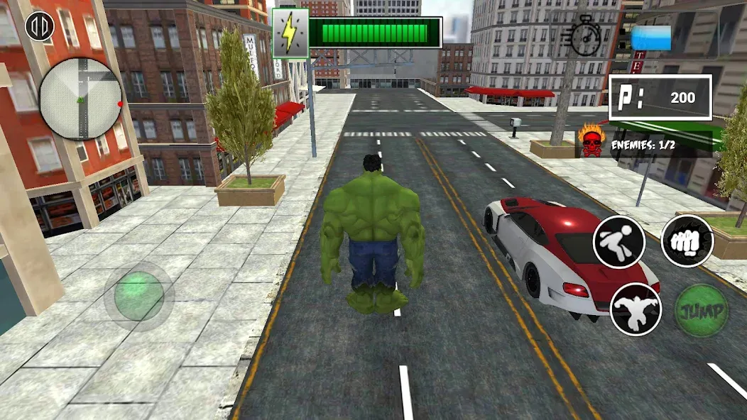 Monster Superhero: Green Fight [МОД: Бесконечные деньги, Монеты и Мега MOD] Screenshot 2