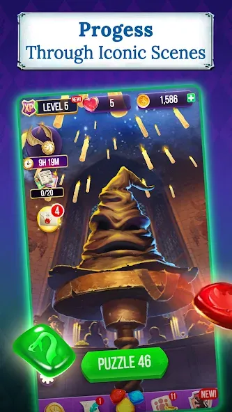 Harry Potter: Puzzles & Spells [МОД: Меню, Бесконечные монеты и Открытые уровни] Screenshot 3
