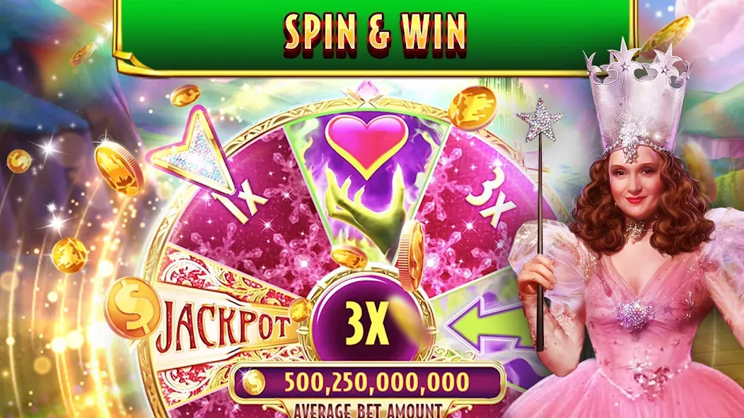 Wizard of Oz Slots Games (Волшебник из страны Оз игровой автомат) [МОД: Бесконечные деньги, Монеты и Мега MOD] Screenshot 4