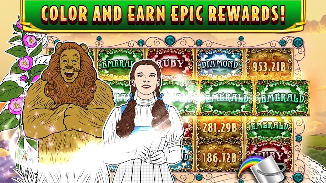 Wizard of Oz Slots Games (Волшебник из страны Оз игровой автомат) [МОД: Бесконечные деньги, Монеты и Мега MOD] Screenshot 5