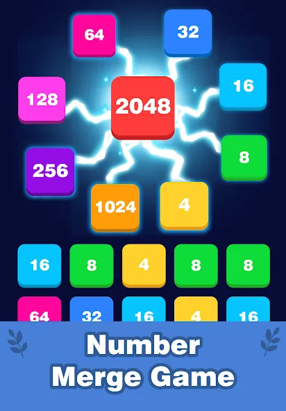 2248 Number block puzzle 2048 (Две тысячи двести сорок восемь) [МОД: Меню, Бесконечные монеты и Открытые уровни] Screenshot 1