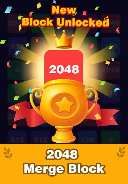 2248 Number block puzzle 2048 (Две тысячи двести сорок восемь) [МОД: Меню, Бесконечные монеты и Открытые уровни] Screenshot 3