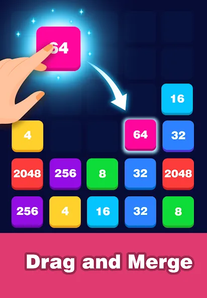 2248 Number block puzzle 2048 (Две тысячи двести сорок восемь) [МОД: Меню, Бесконечные монеты и Открытые уровни] Screenshot 4