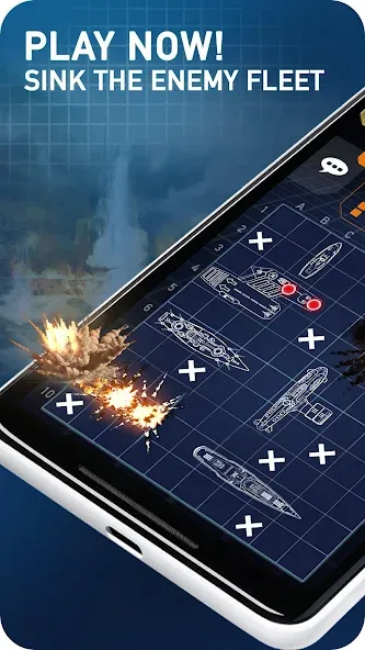 Fleet Battle - Sea Battle [МОД: Много монет, Открытые уровни и Мега MOD] Screenshot 1