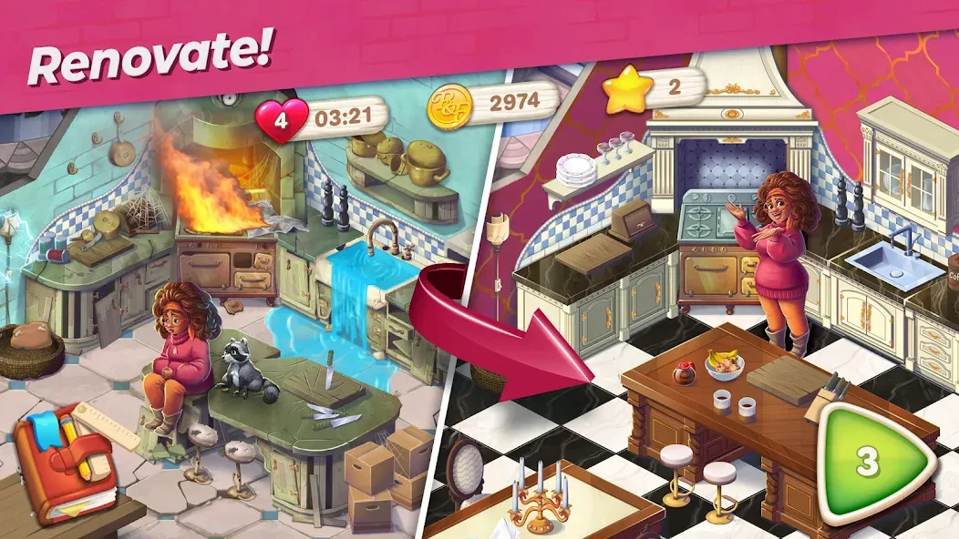 Penny & Flo: Home Renovation [МОД: Много монет, Открытые уровни и Мега MOD] Screenshot 3