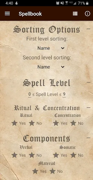 D&D Spellbook 5e [МОД: Много монет, Открытые уровни и Мега MOD] Screenshot 2
