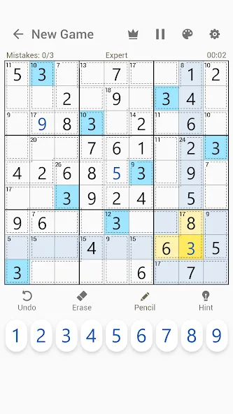 Killer Sudoku - Sudoku Puzzles [МОД: Много денег, Монет и Все открыто] Screenshot 3