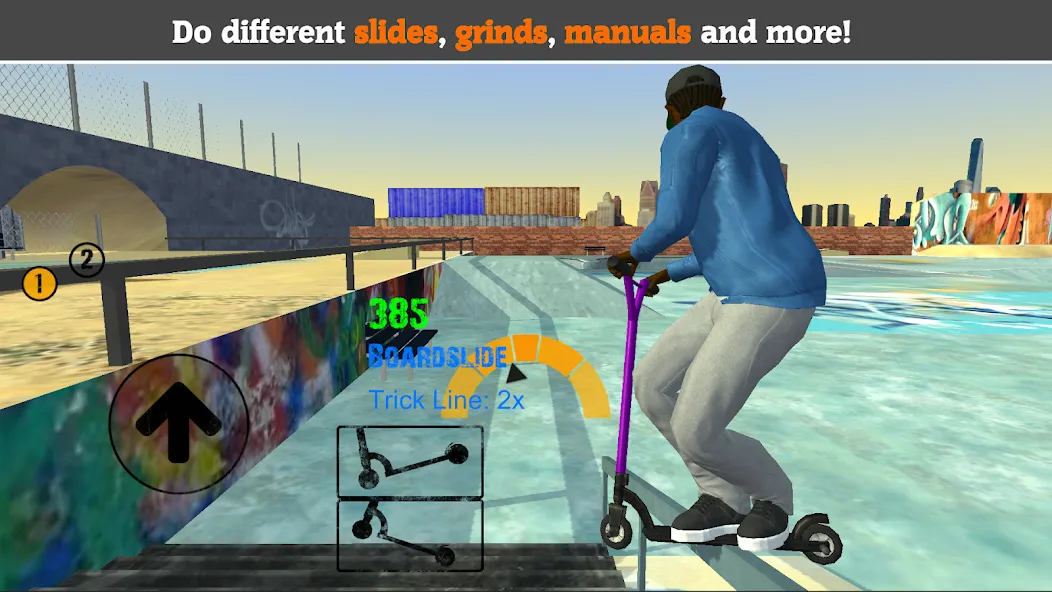Scooter FE3D 2 (Скутер ФЭ3Д 2) [МОД: Меню, Бесконечные монеты и Открытые уровни] Screenshot 1